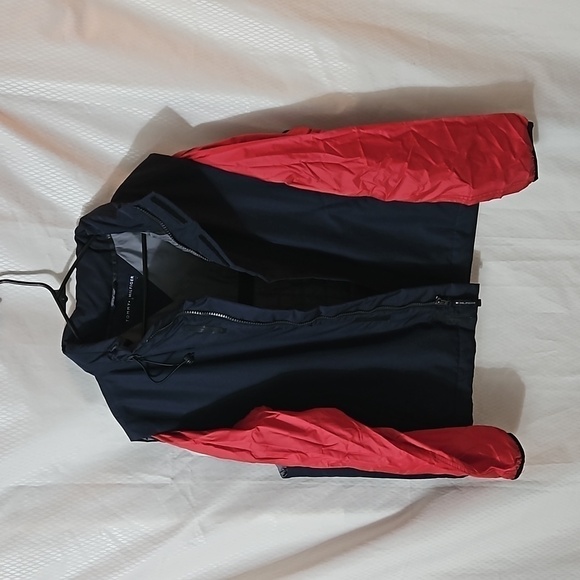 Tommy Hilfiger  Packable Sleeve and Hood Jacket Vest sz XL Navy Pre-owned - Picture 1 of 15